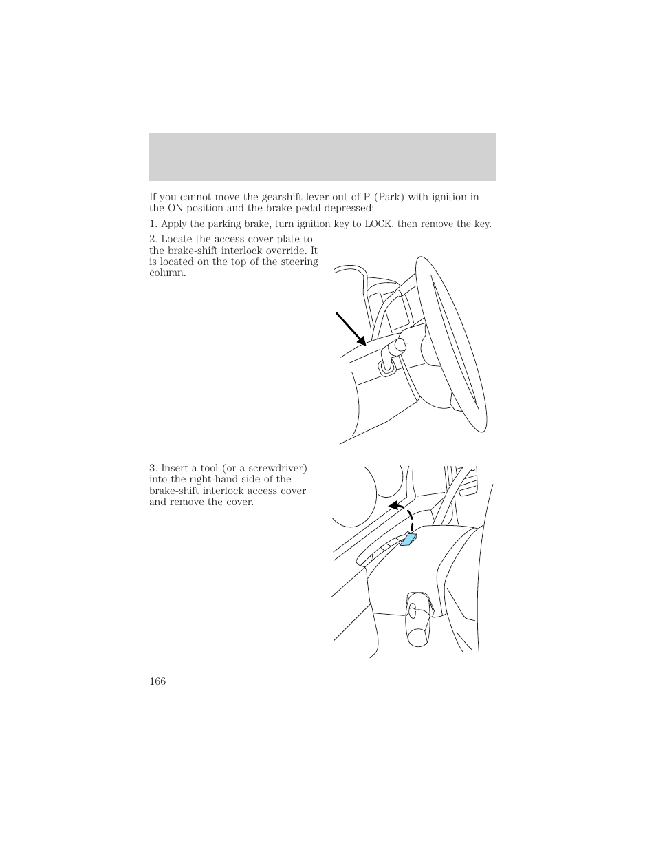Driving | FORD 2002 Escape v.3 User Manual | Page 166 / 288