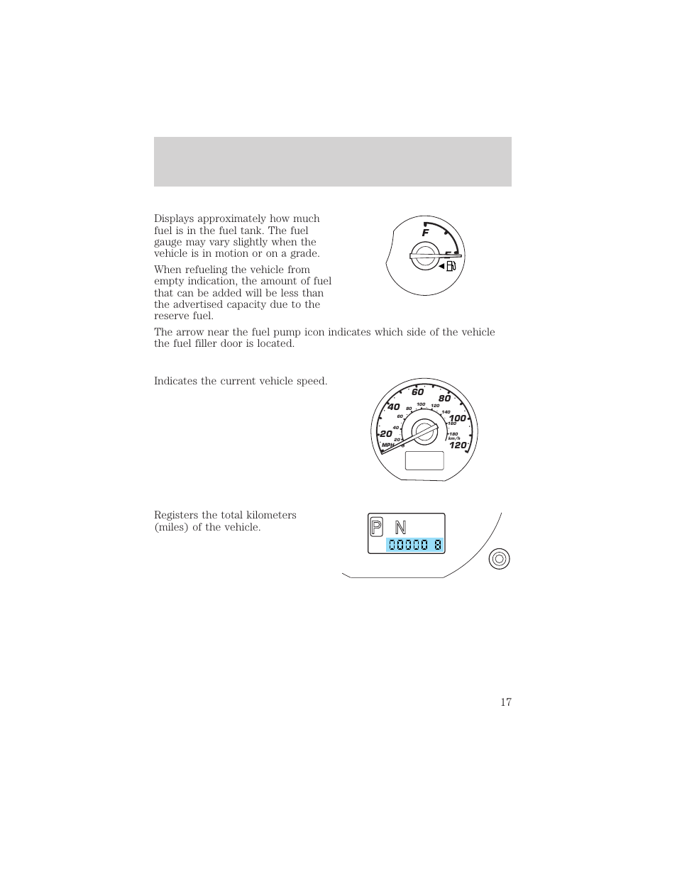 R d 2 1, Instrument cluster | FORD 2002 Escape v.3 User Manual | Page 17 / 288