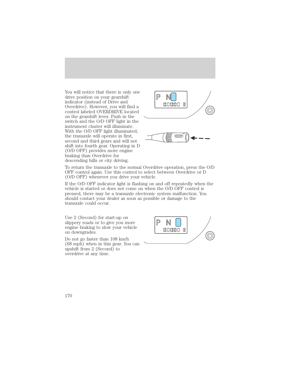 R d 2 1, Driving | FORD 2002 Escape v.3 User Manual | Page 170 / 288