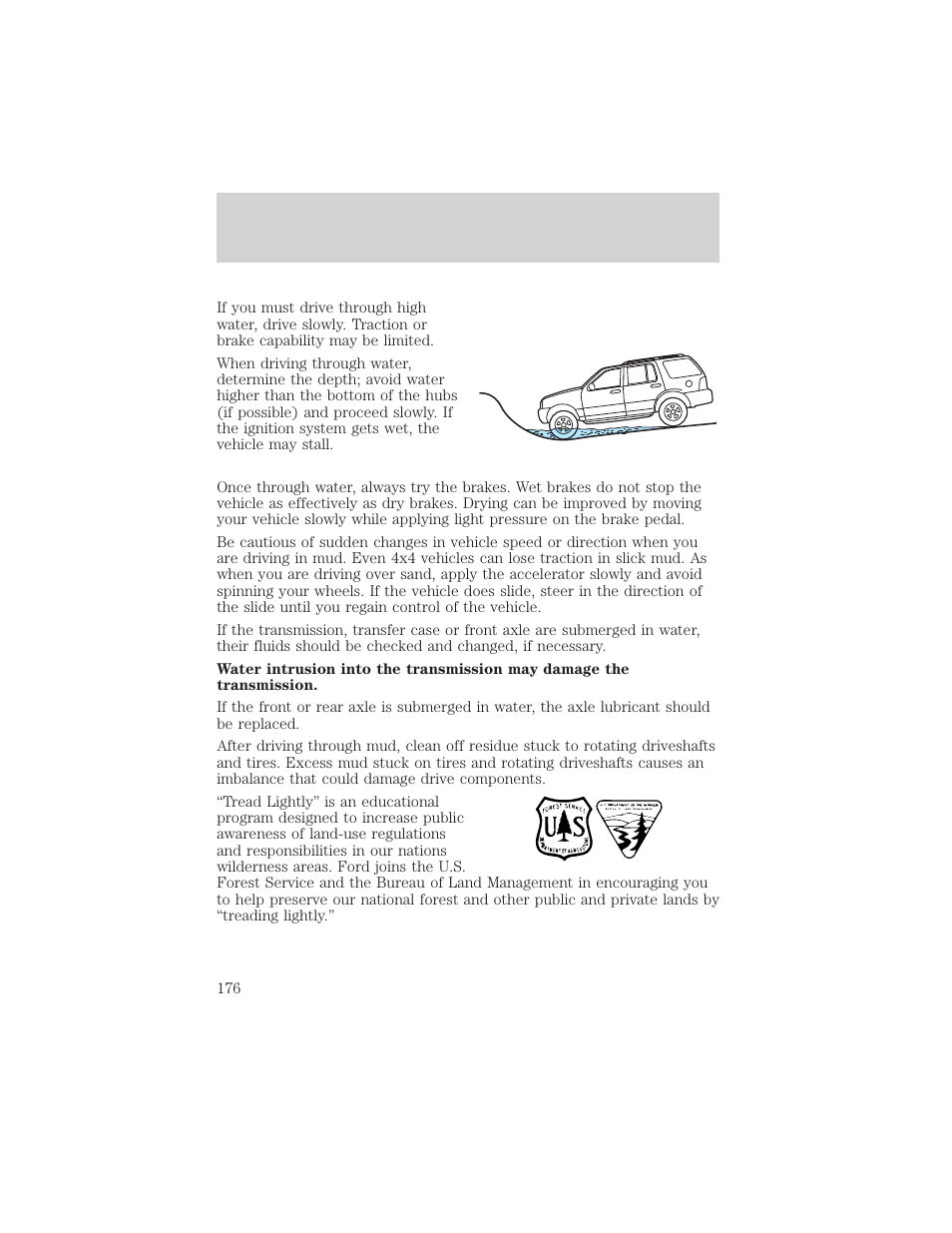 Driving | FORD 2002 Escape v.3 User Manual | Page 176 / 288