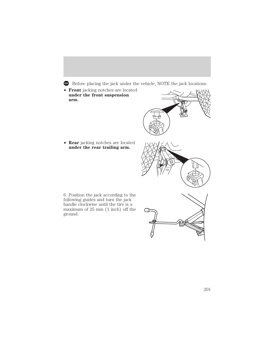 Roadside emergencies | FORD 2002 Escape v.3 User Manual | Page 201 / 288