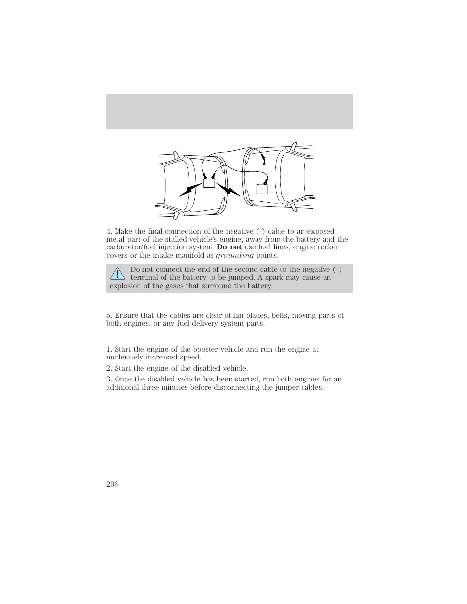 Roadside emergencies | FORD 2002 Escape v.3 User Manual | Page 206 / 288