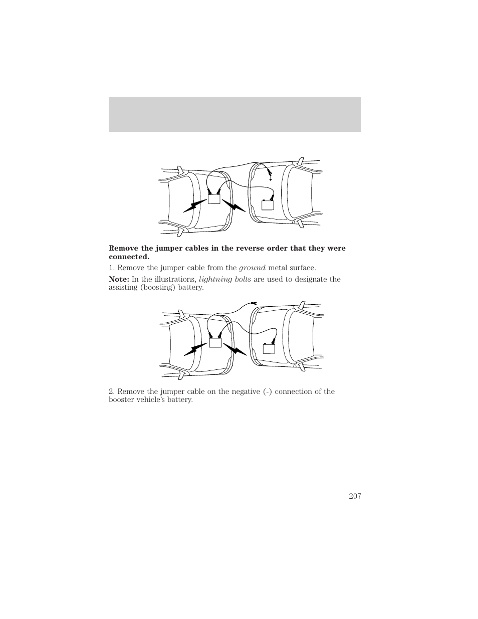 Roadside emergencies | FORD 2002 Escape v.3 User Manual | Page 207 / 288