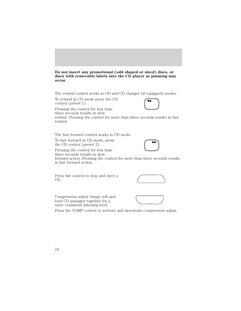 Ej comp entertainment systems | FORD 2002 Escape v.3 User Manual | Page 24 / 288