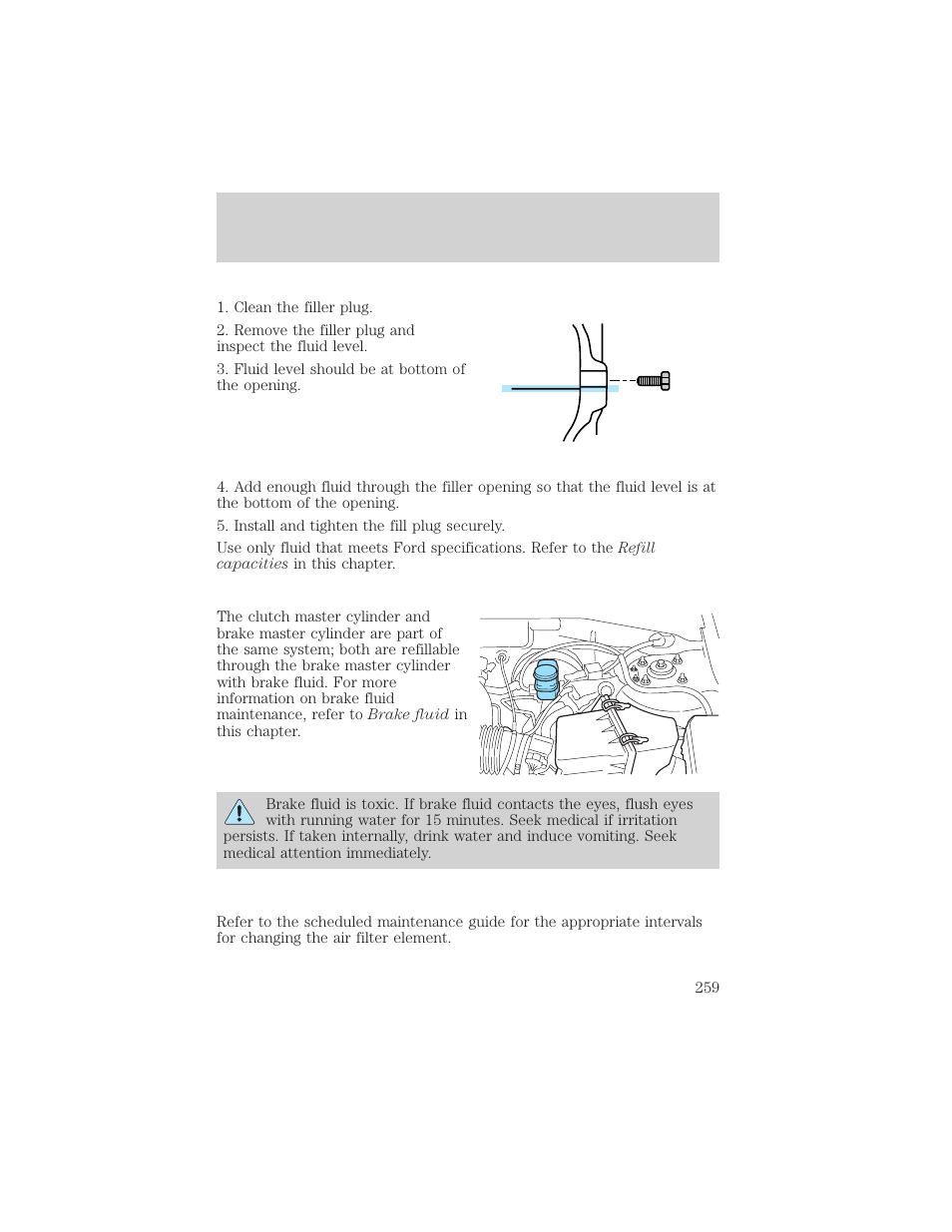 Maintenance and specifications | FORD 2002 Escape v.3 User Manual | Page 259 / 288