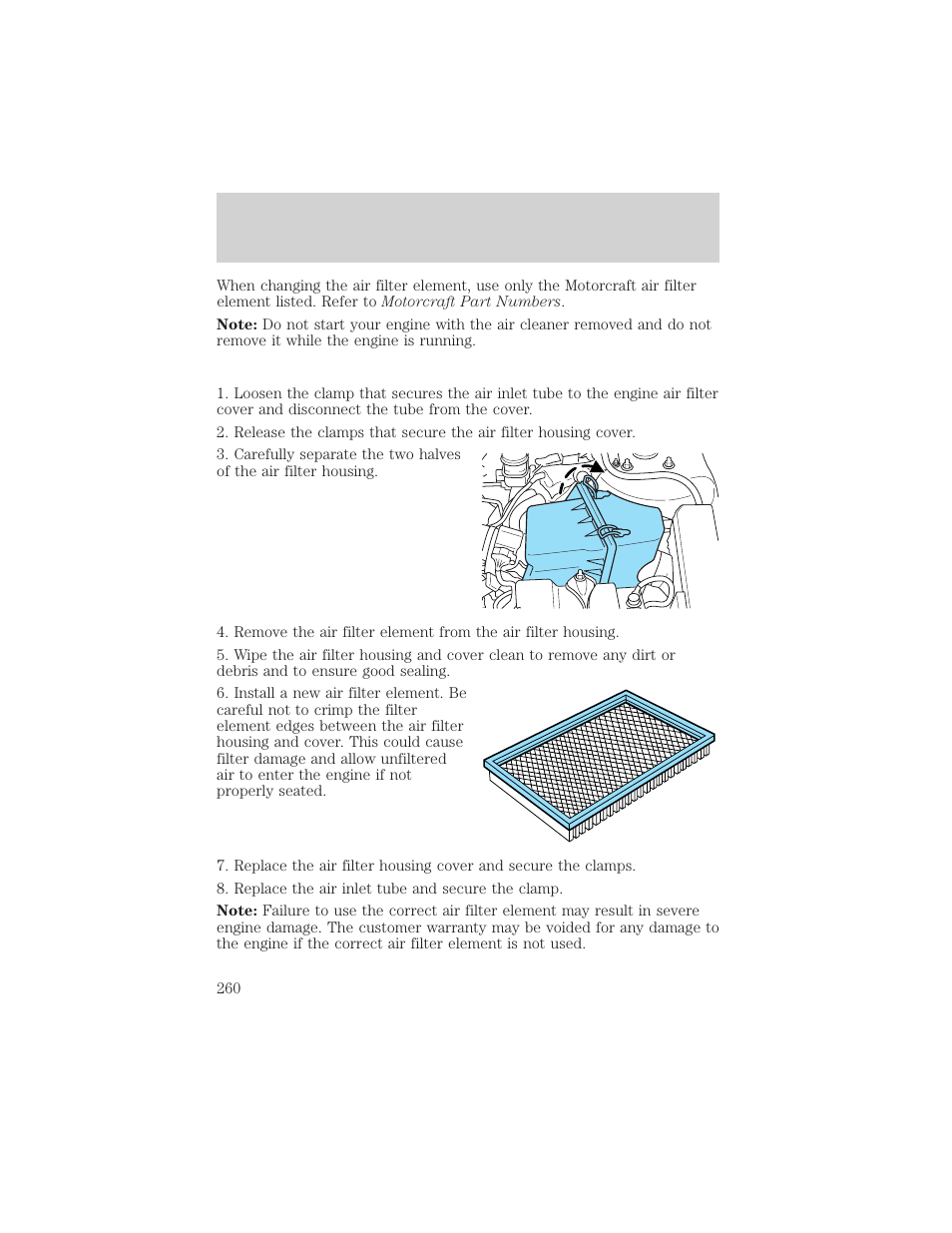 Maintenance and specifications | FORD 2002 Escape v.3 User Manual | Page 260 / 288