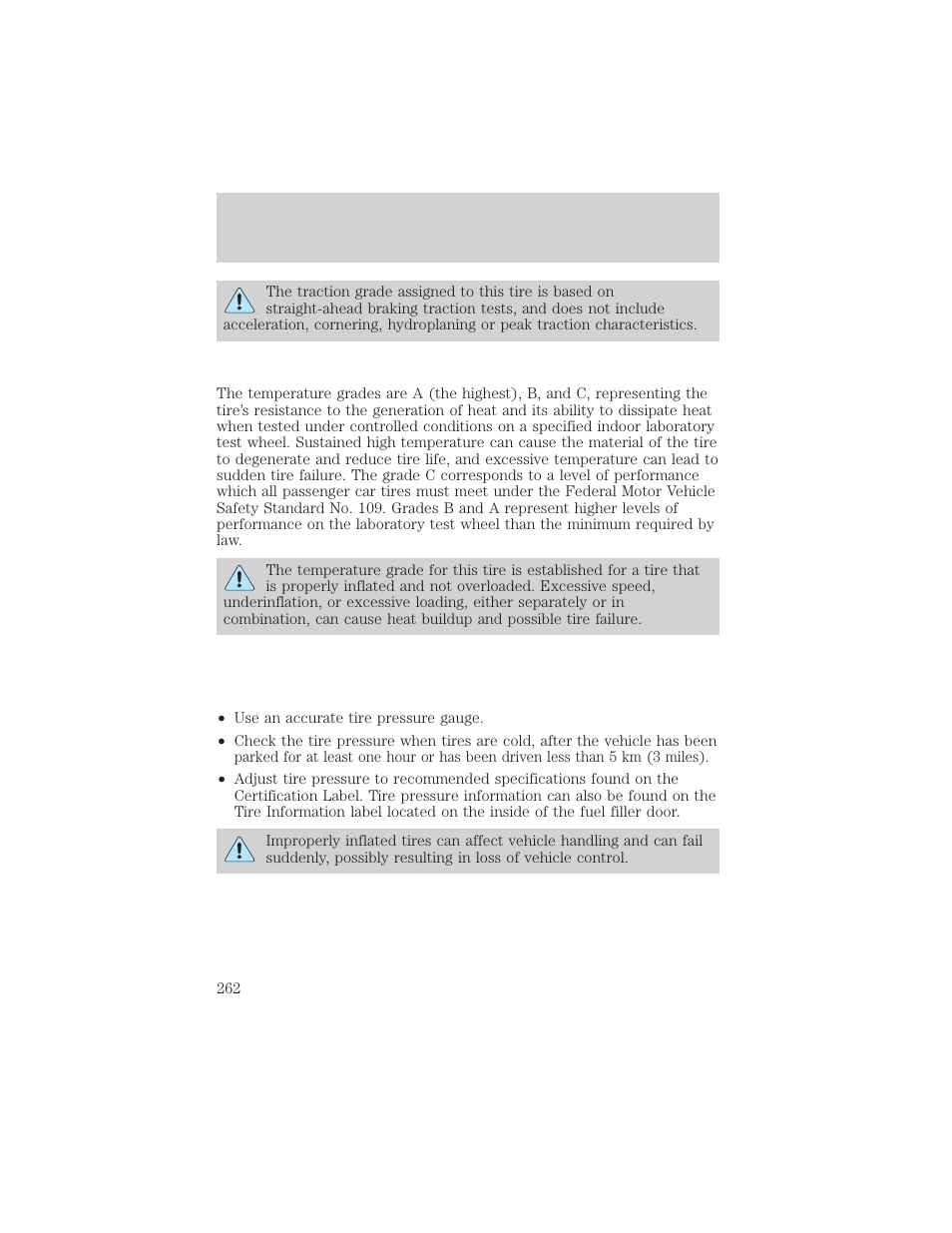 Maintenance and specifications | FORD 2002 Escape v.3 User Manual | Page 262 / 288