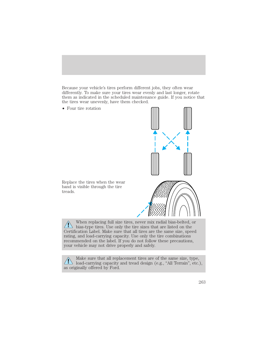 Maintenance and specifications | FORD 2002 Escape v.3 User Manual | Page 263 / 288
