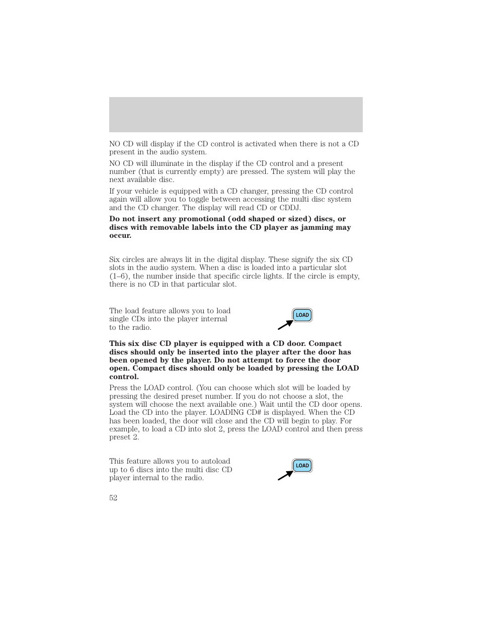 Entertainment systems | FORD 2002 Escape v.3 User Manual | Page 52 / 288
