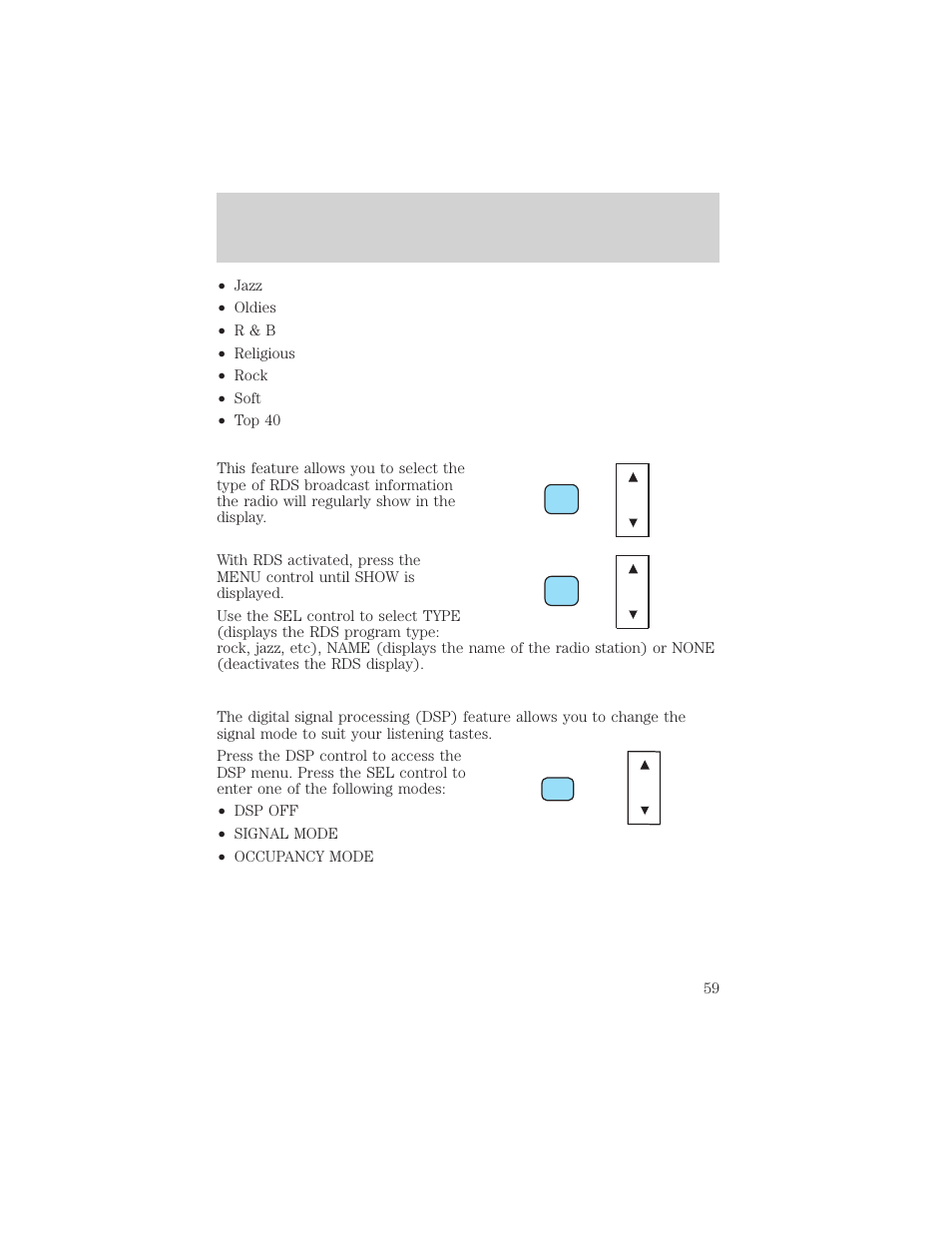 Entertainment systems | FORD 2002 Escape v.3 User Manual | Page 59 / 288