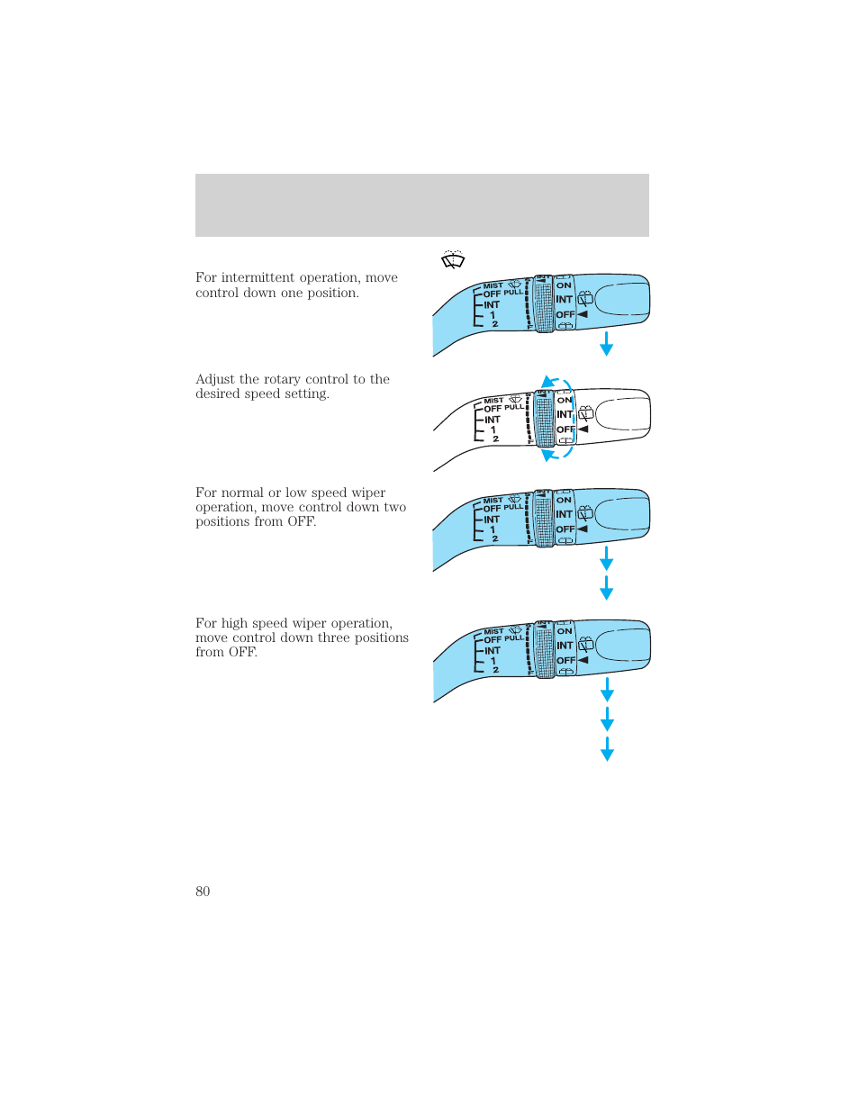 Driver controls | FORD 2002 Escape v.3 User Manual | Page 80 / 288