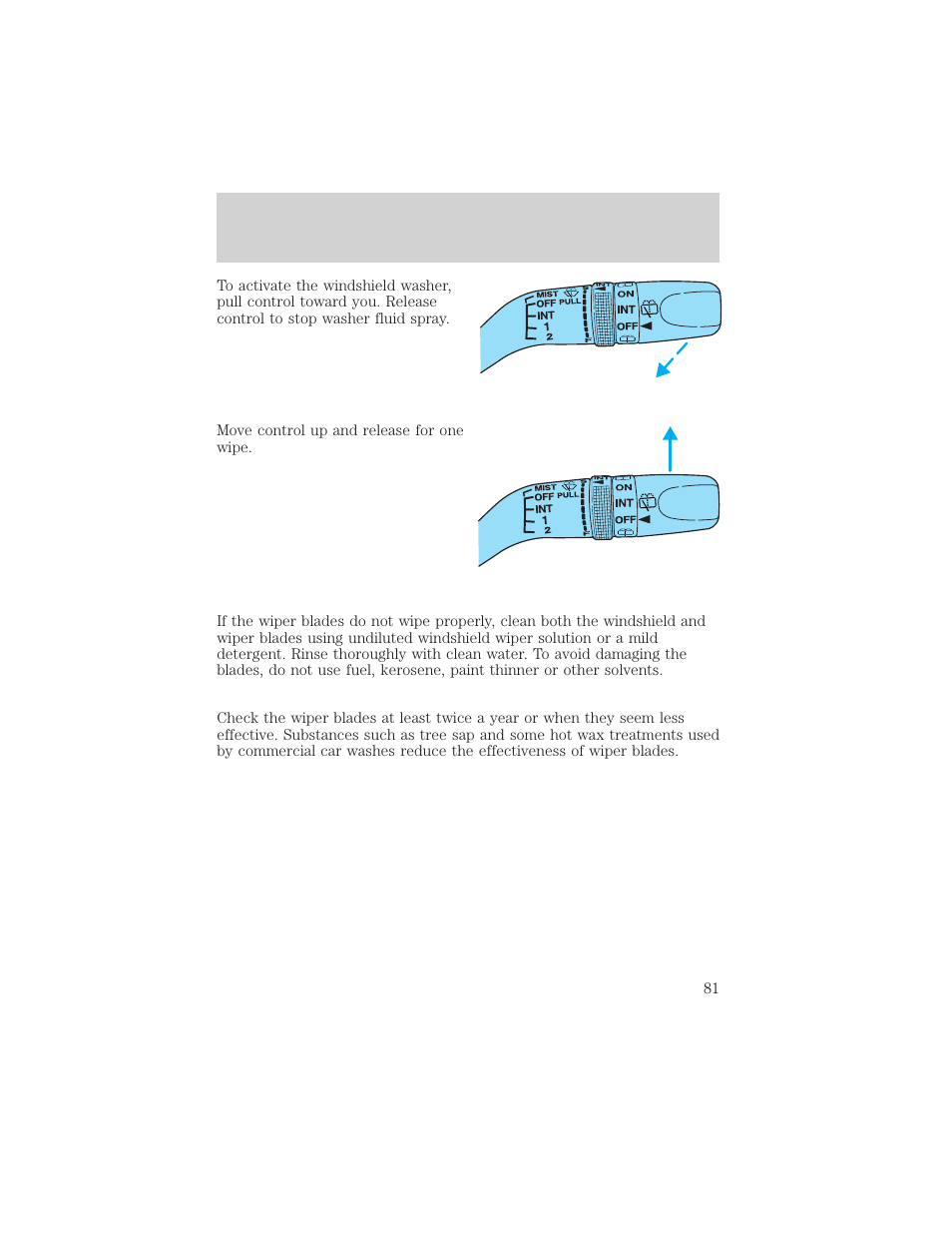 Driver controls | FORD 2002 Escape v.3 User Manual | Page 81 / 288