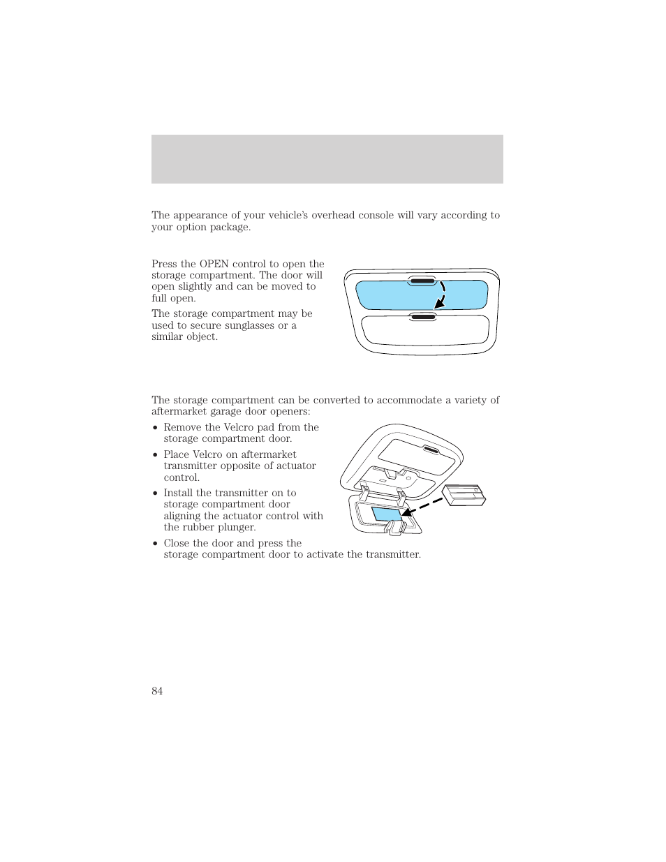 Driver controls | FORD 2002 Escape v.3 User Manual | Page 84 / 288