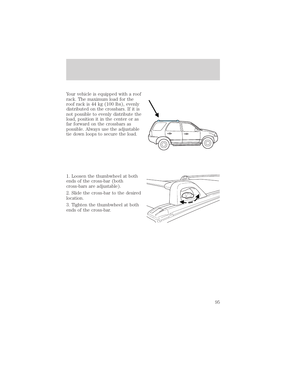 Driver controls | FORD 2002 Escape v.3 User Manual | Page 95 / 288