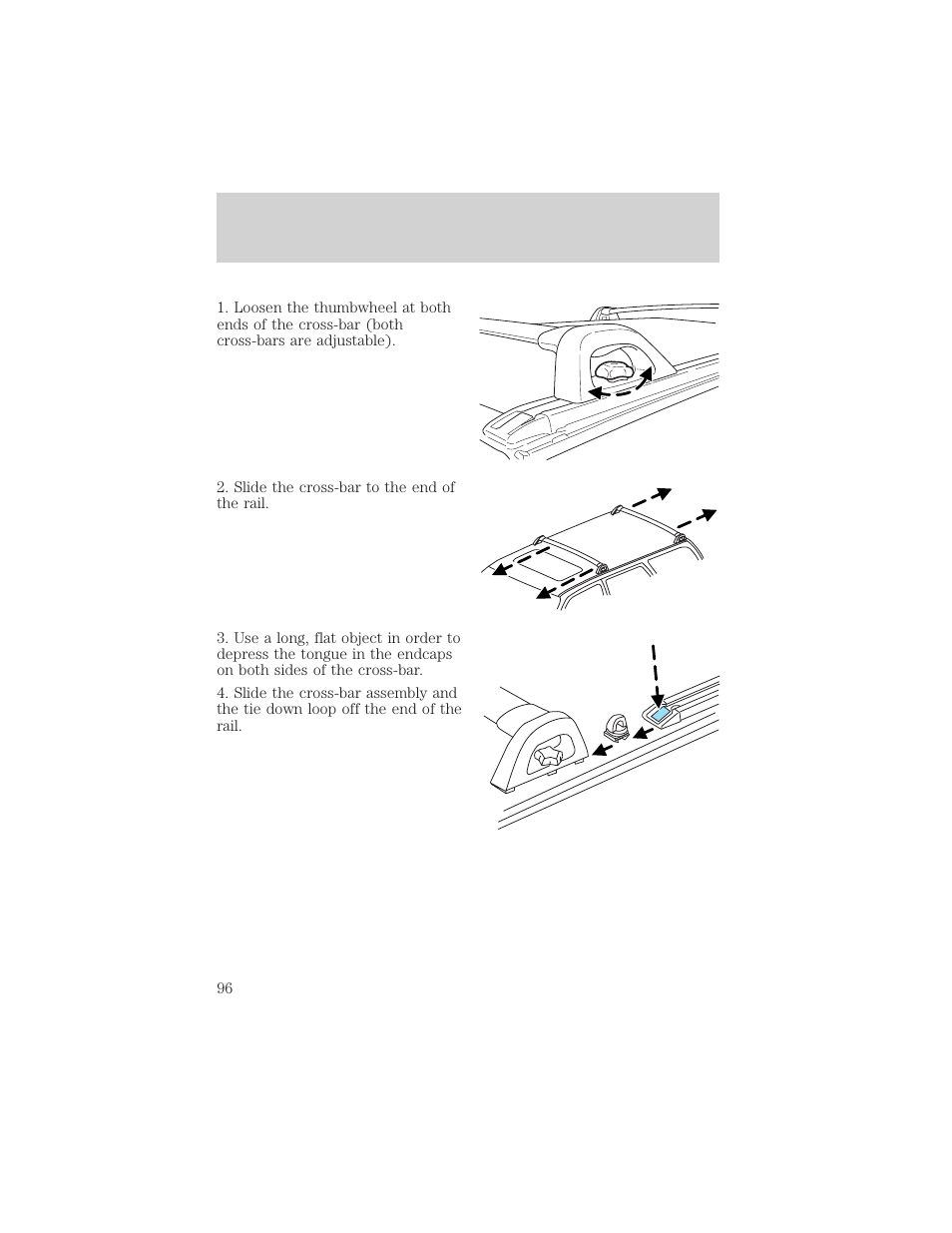 Driver controls | FORD 2002 Escape v.3 User Manual | Page 96 / 288
