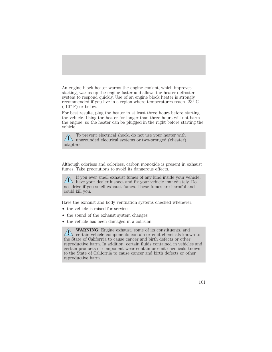 Driving | FORD 2002 Escort v.1 User Manual | Page 101 / 216