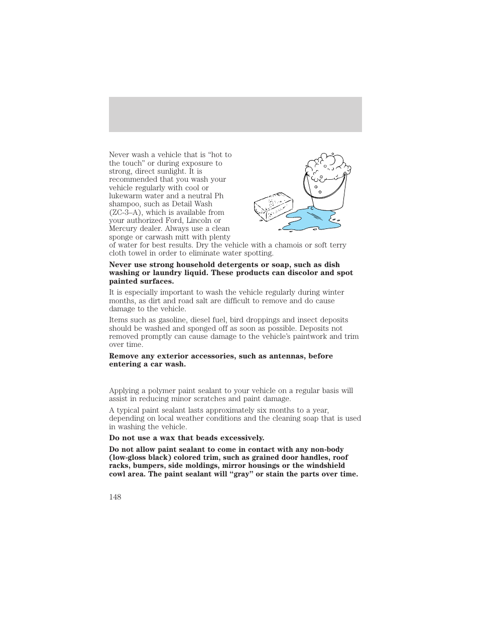 Cleaning | FORD 2002 Escort v.1 User Manual | Page 148 / 216