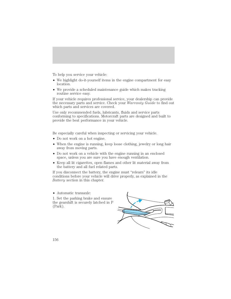 Maintenance and specifications | FORD 2002 Escort v.1 User Manual | Page 156 / 216