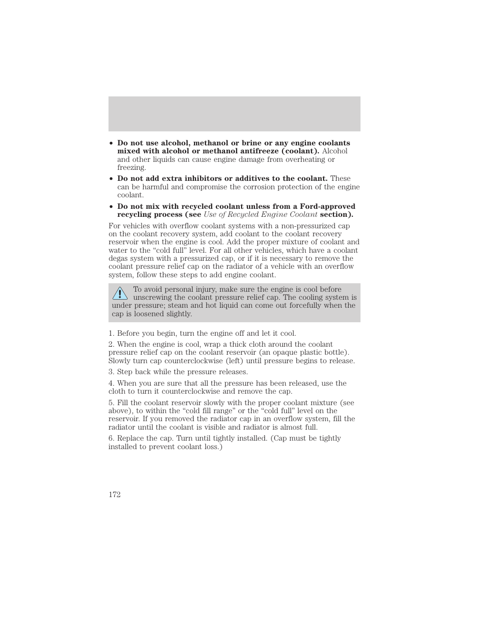 Maintenance and specifications | FORD 2002 Escort v.1 User Manual | Page 172 / 216