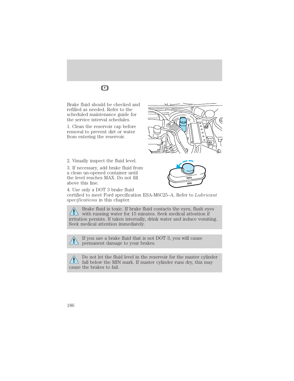 Maintenance and specifications | FORD 2002 Escort v.1 User Manual | Page 186 / 216