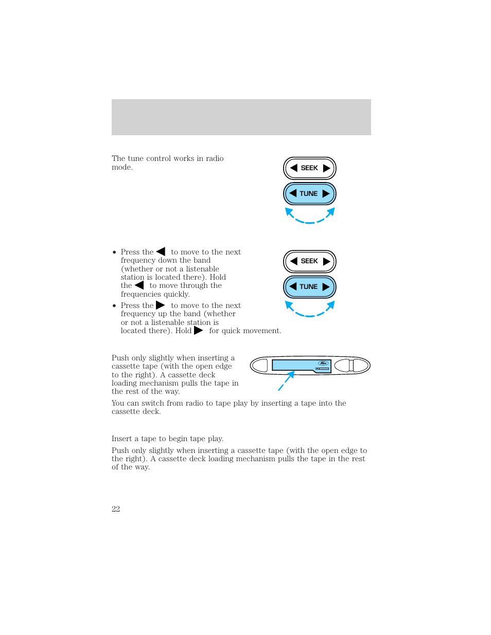 Entertainment systems | FORD 2002 Escort v.1 User Manual | Page 22 / 216
