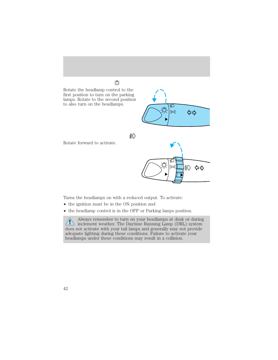 Lights | FORD 2002 Escort v.1 User Manual | Page 42 / 216