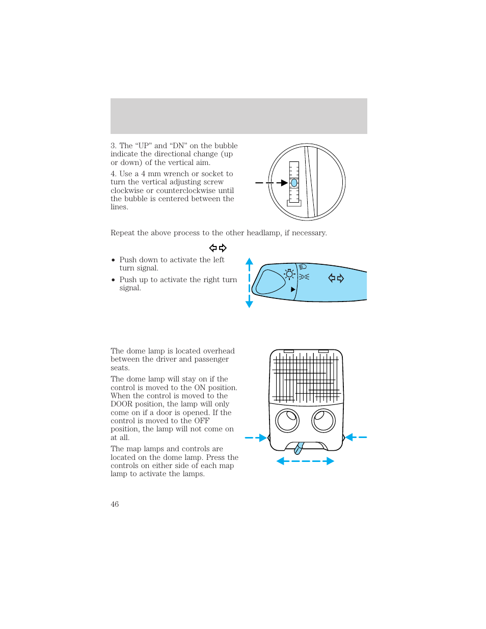 Lights | FORD 2002 Escort v.1 User Manual | Page 46 / 216