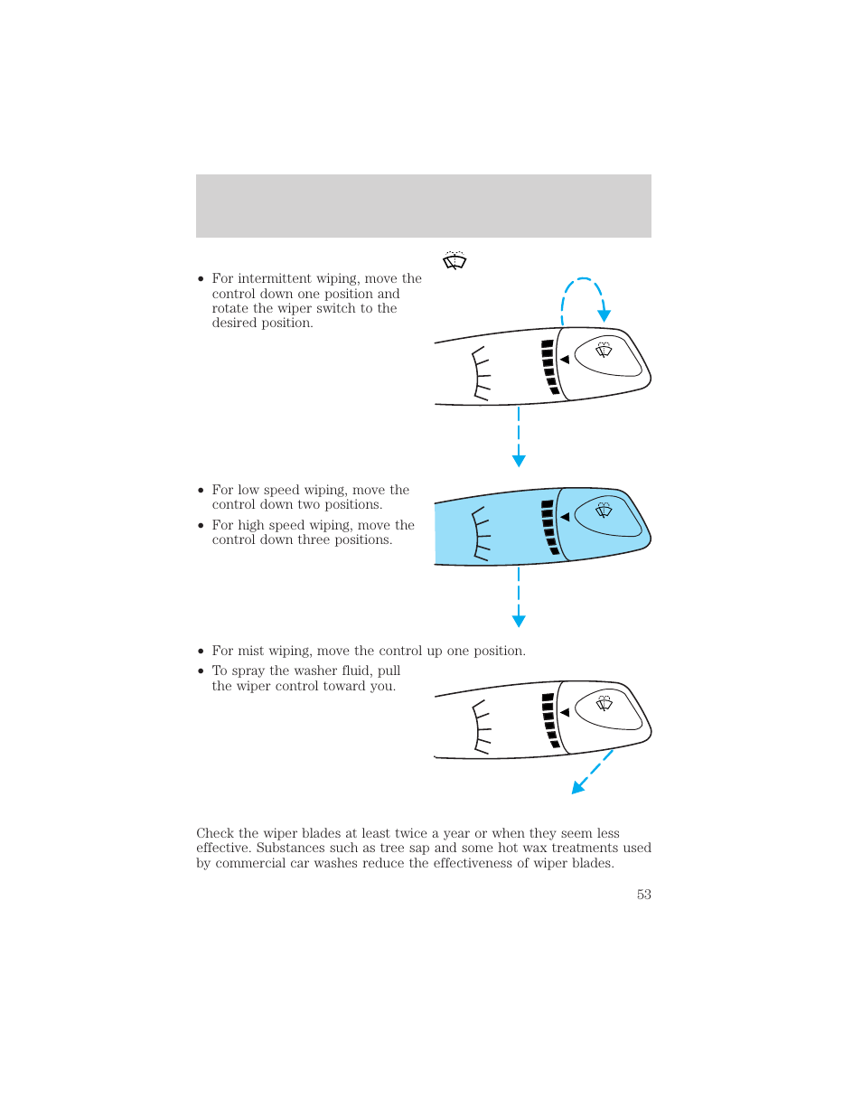Driver controls | FORD 2002 Escort v.1 User Manual | Page 53 / 216