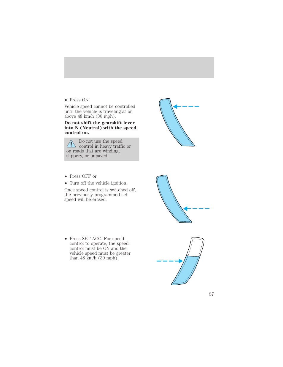 Driver controls | FORD 2002 Escort v.1 User Manual | Page 57 / 216