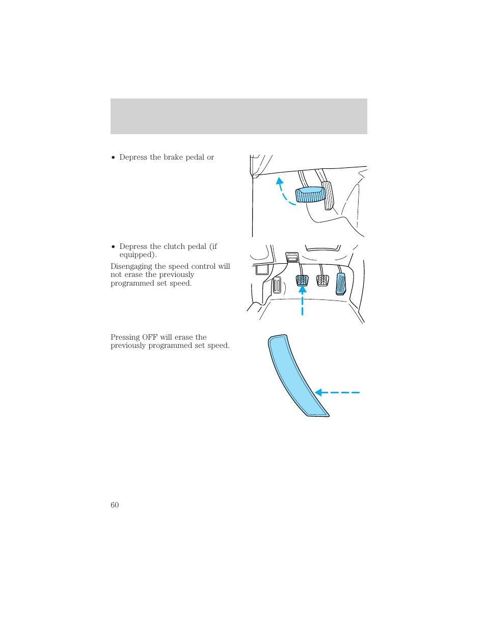 Driver controls | FORD 2002 Escort v.1 User Manual | Page 60 / 216
