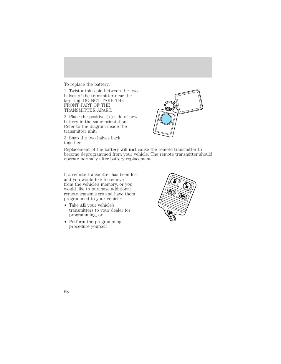 Locks and security | FORD 2002 Escort v.1 User Manual | Page 68 / 216