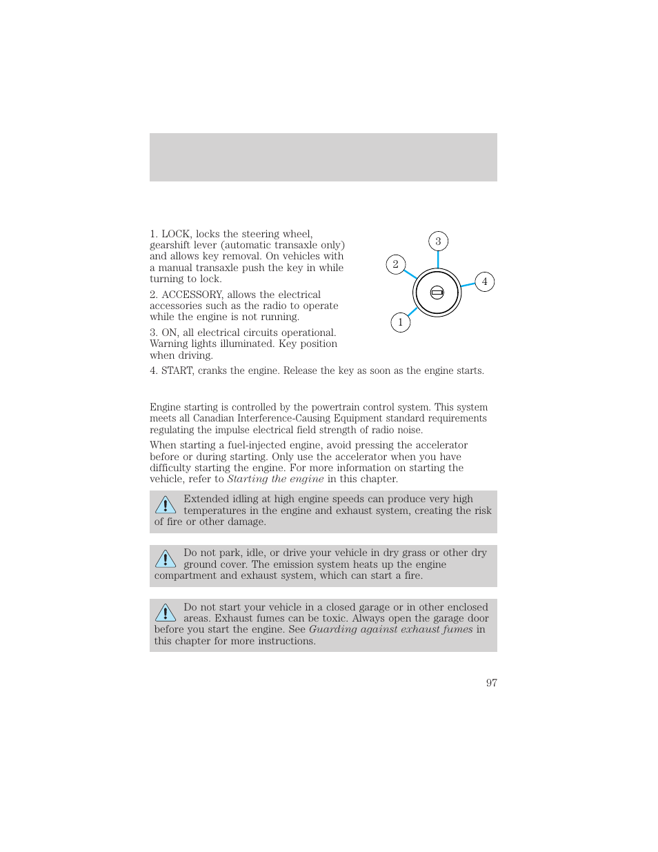 Driving | FORD 2002 Escort v.1 User Manual | Page 97 / 216