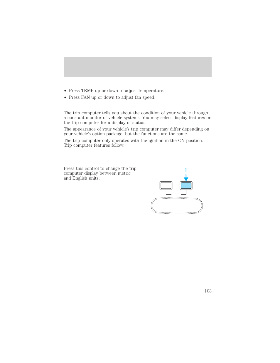 Driver controls | FORD 2002 Excursion v.1 User Manual | Page 103 / 296