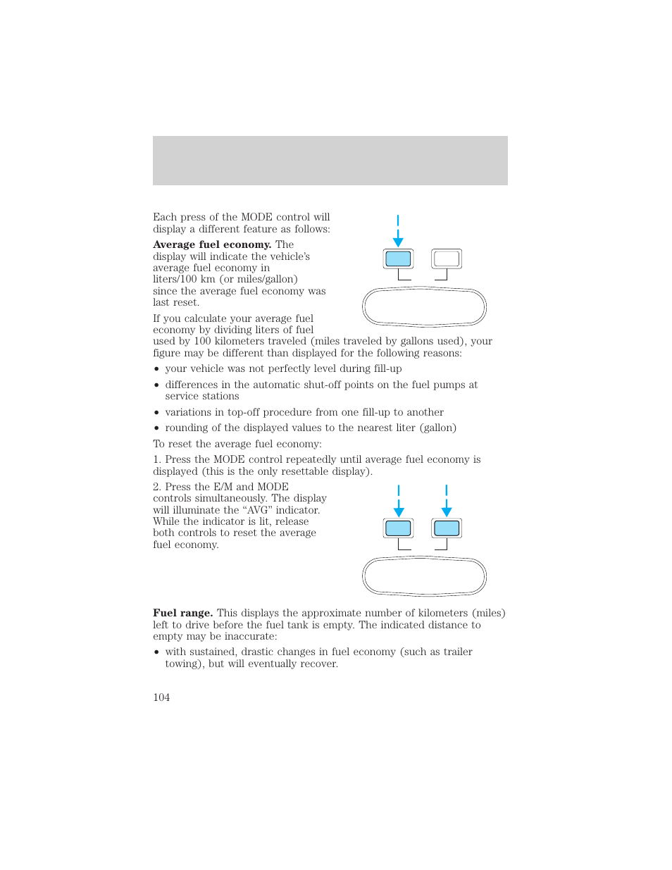 Driver controls | FORD 2002 Excursion v.1 User Manual | Page 104 / 296