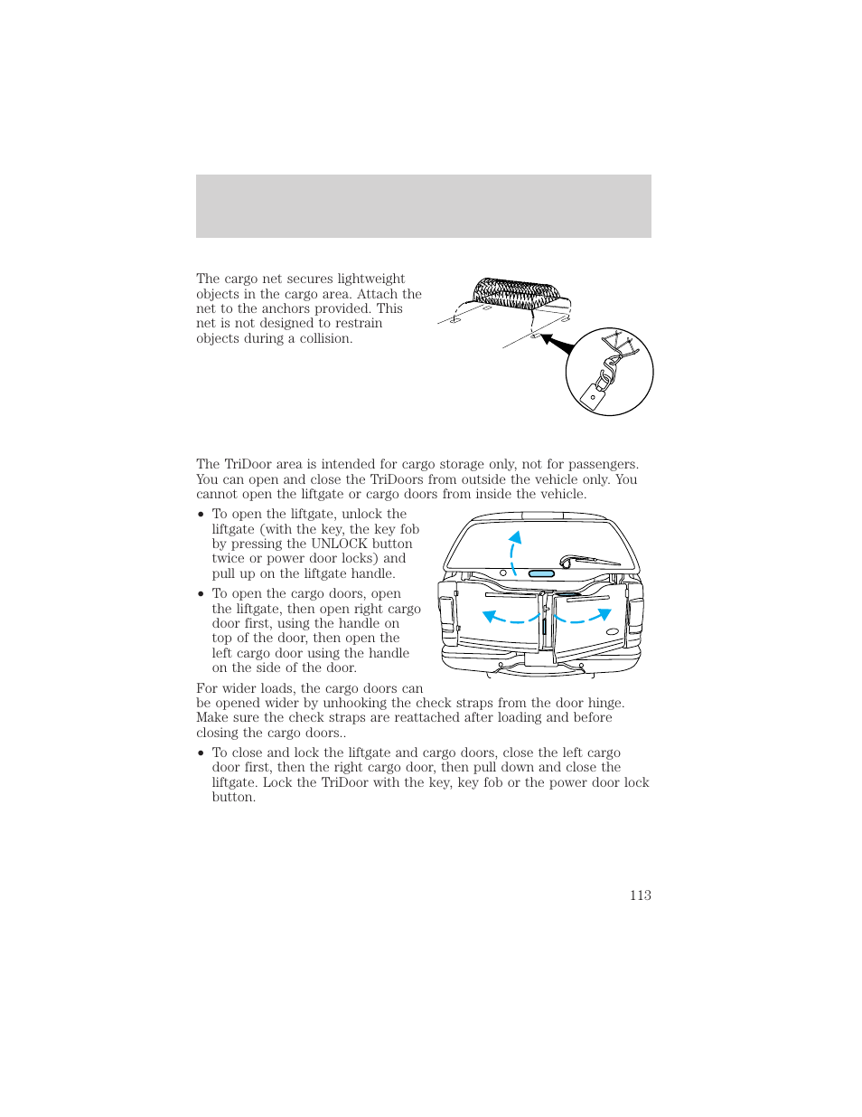 Driver controls | FORD 2002 Excursion v.1 User Manual | Page 113 / 296