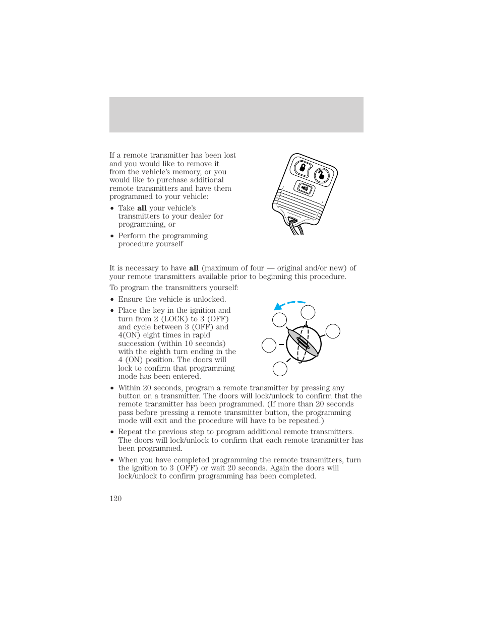 Locks and security | FORD 2002 Excursion v.1 User Manual | Page 120 / 296