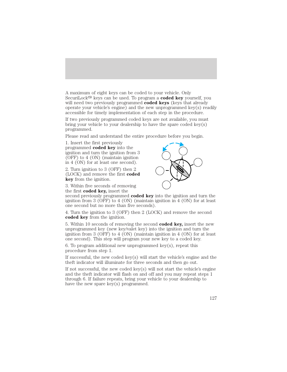 Locks and security | FORD 2002 Excursion v.1 User Manual | Page 127 / 296