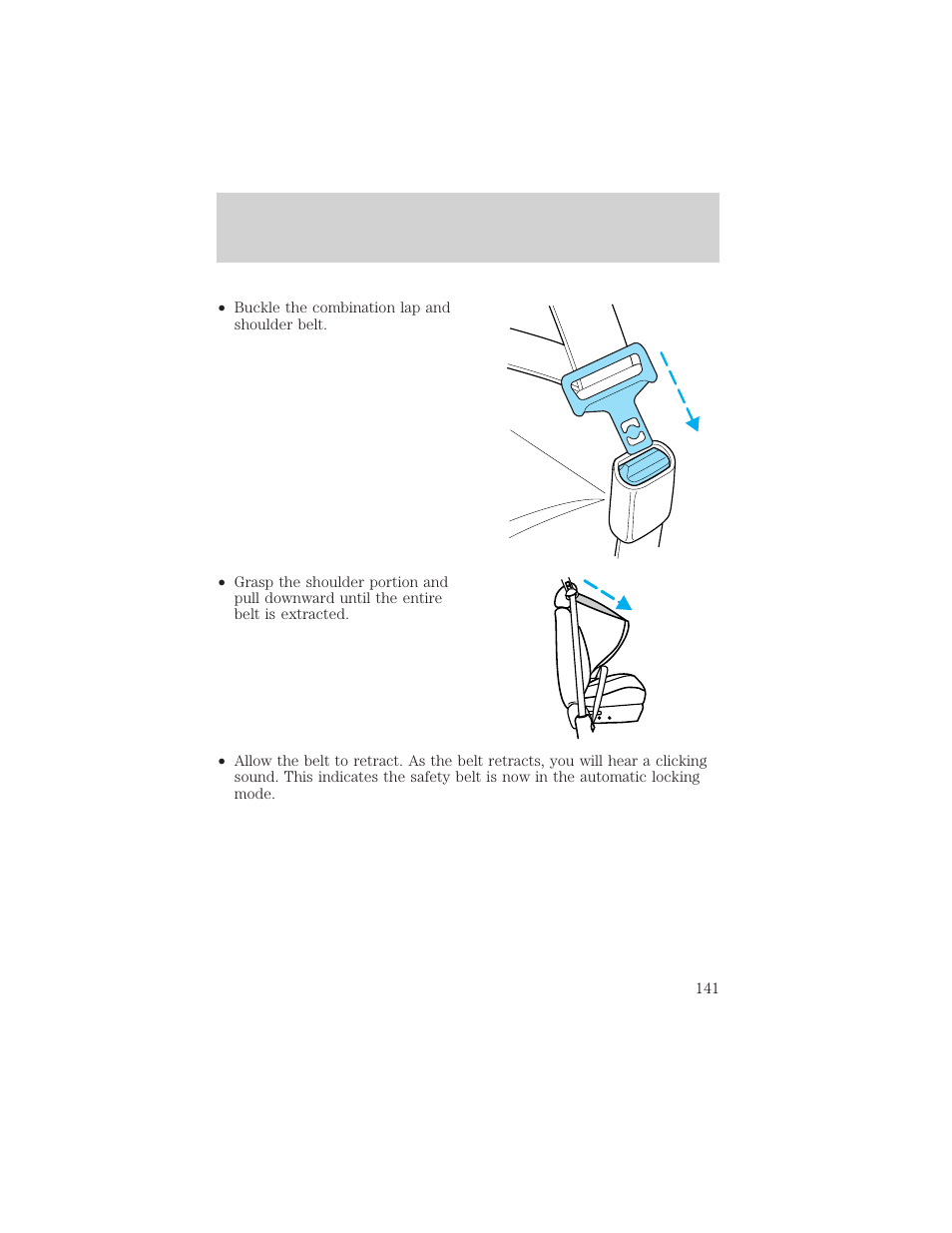 Seating and safety restraints | FORD 2002 Excursion v.1 User Manual | Page 141 / 296