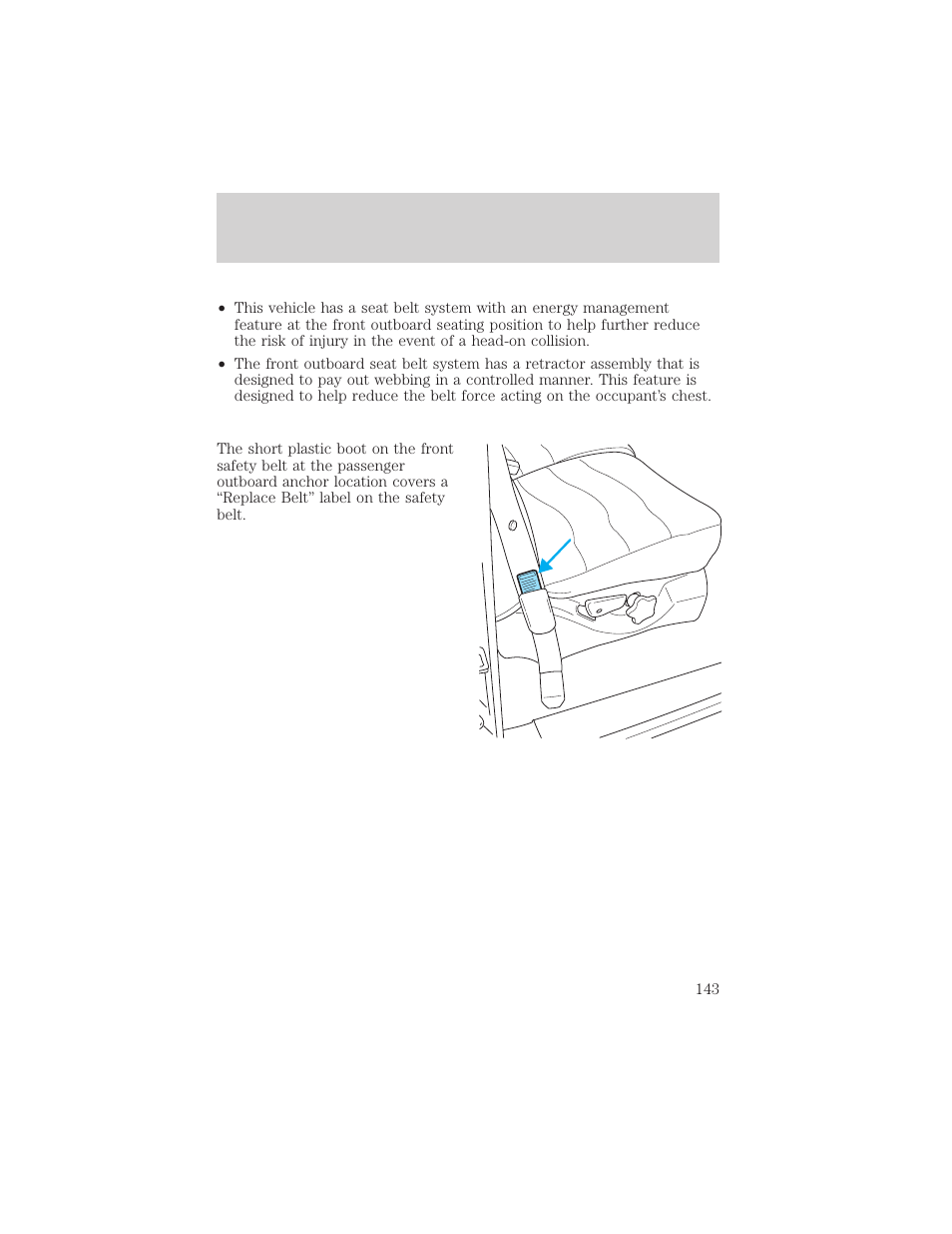 Seating and safety restraints | FORD 2002 Excursion v.1 User Manual | Page 143 / 296