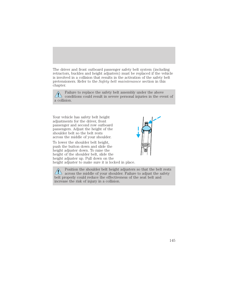 Seating and safety restraints | FORD 2002 Excursion v.1 User Manual | Page 145 / 296