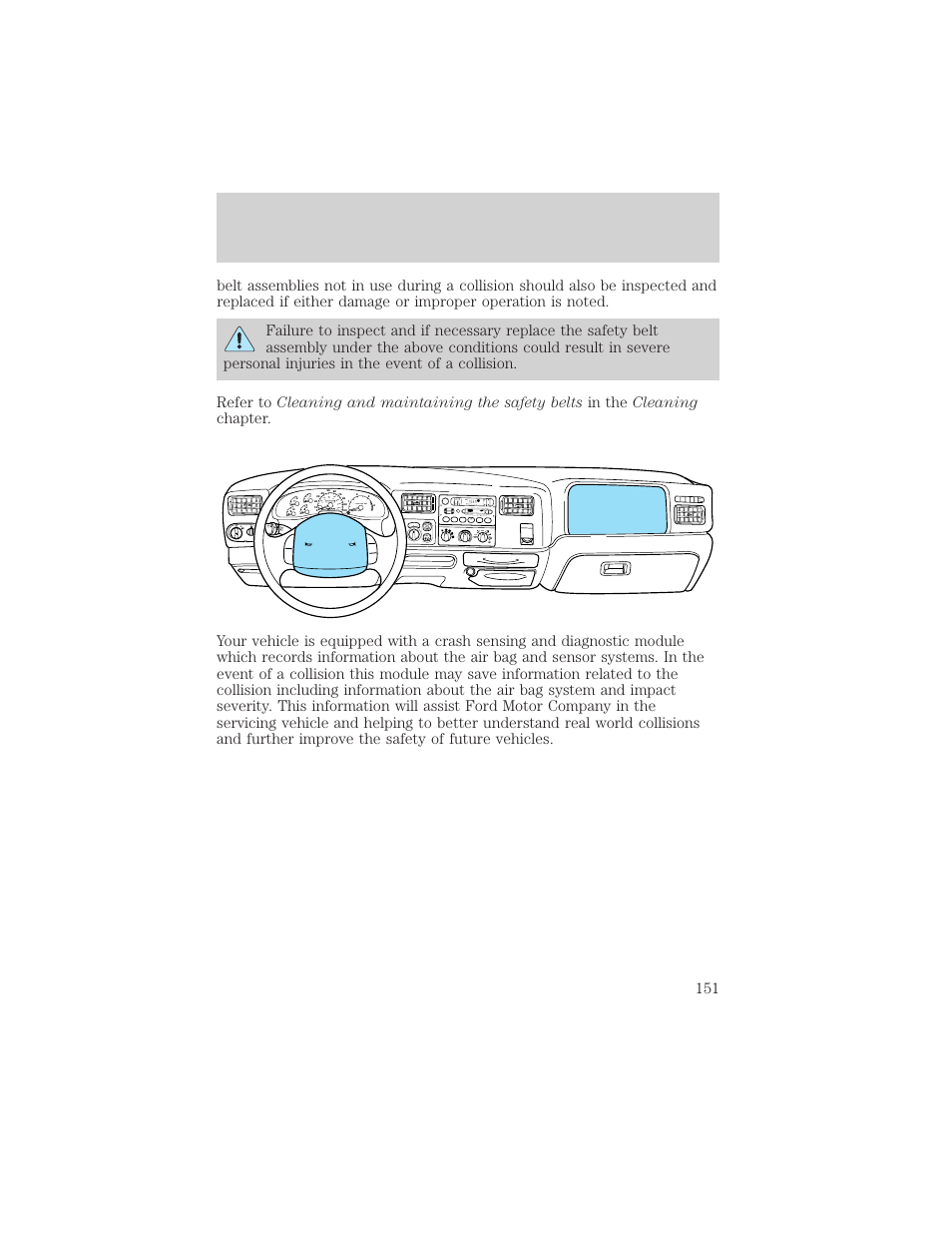 Seating and safety restraints, Dolby b nr, A/c max a/c off | FORD 2002 Excursion v.1 User Manual | Page 151 / 296