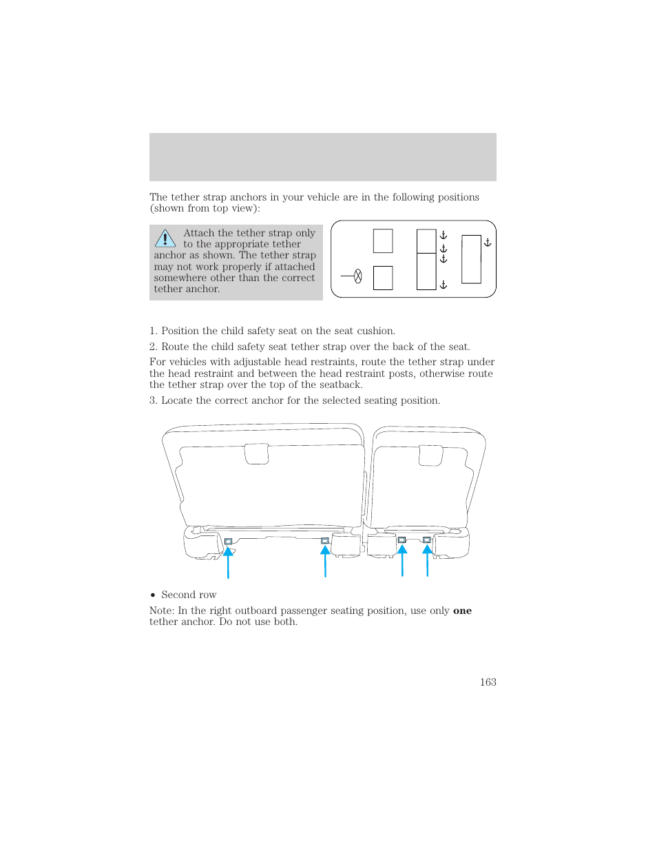 Seating and safety restraints | FORD 2002 Excursion v.1 User Manual | Page 163 / 296