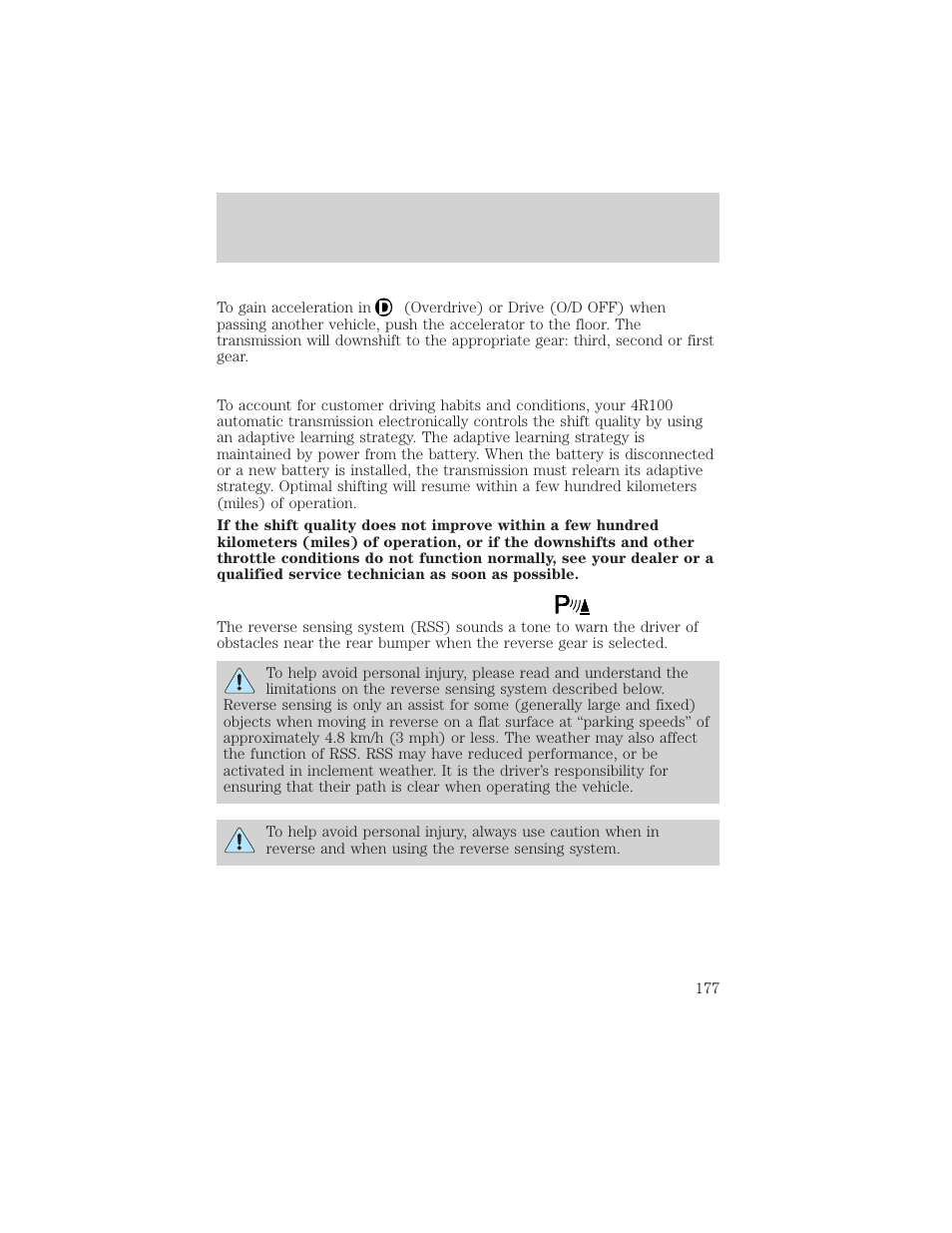 Driving | FORD 2002 Excursion v.1 User Manual | Page 177 / 296