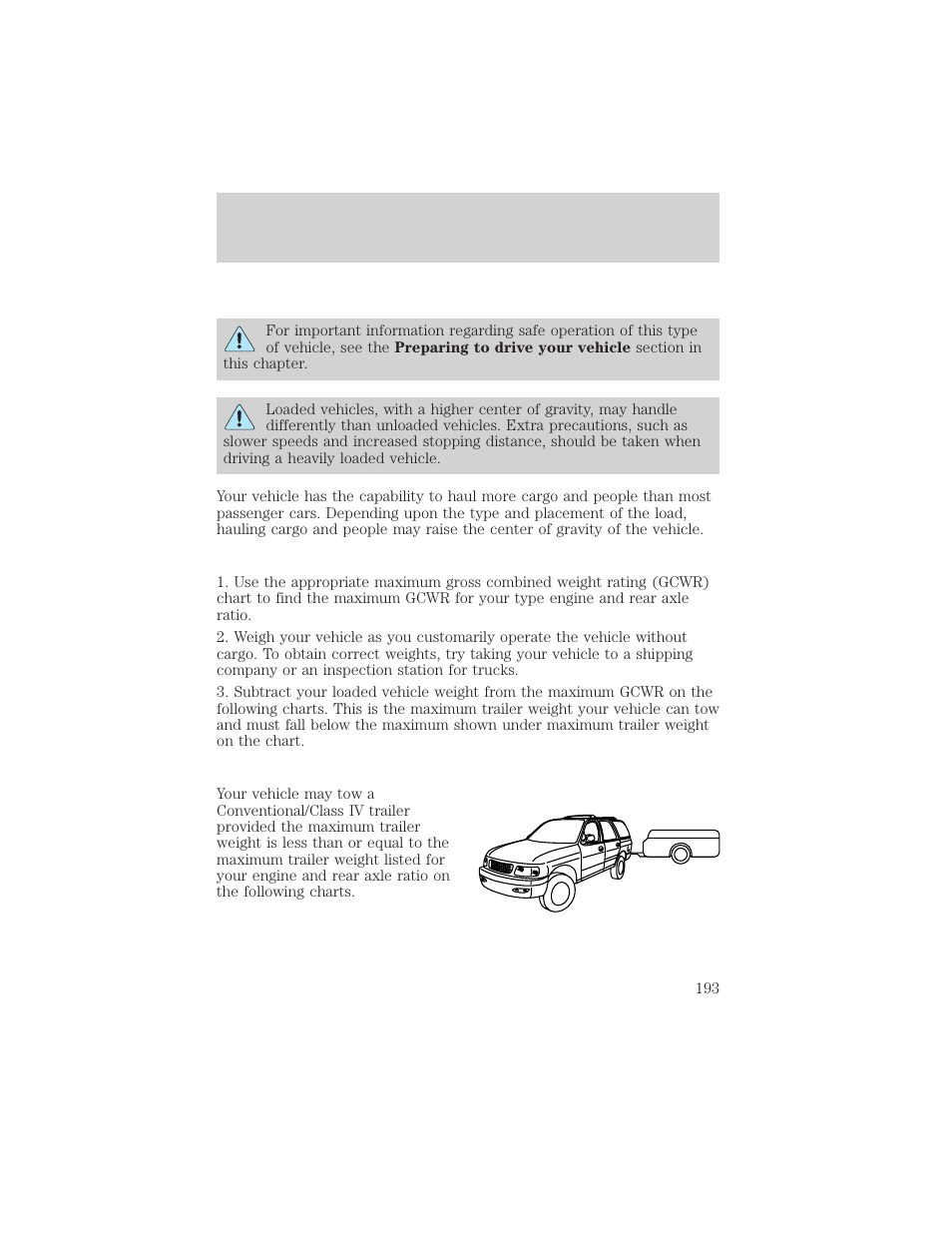 Driving | FORD 2002 Excursion v.1 User Manual | Page 193 / 296