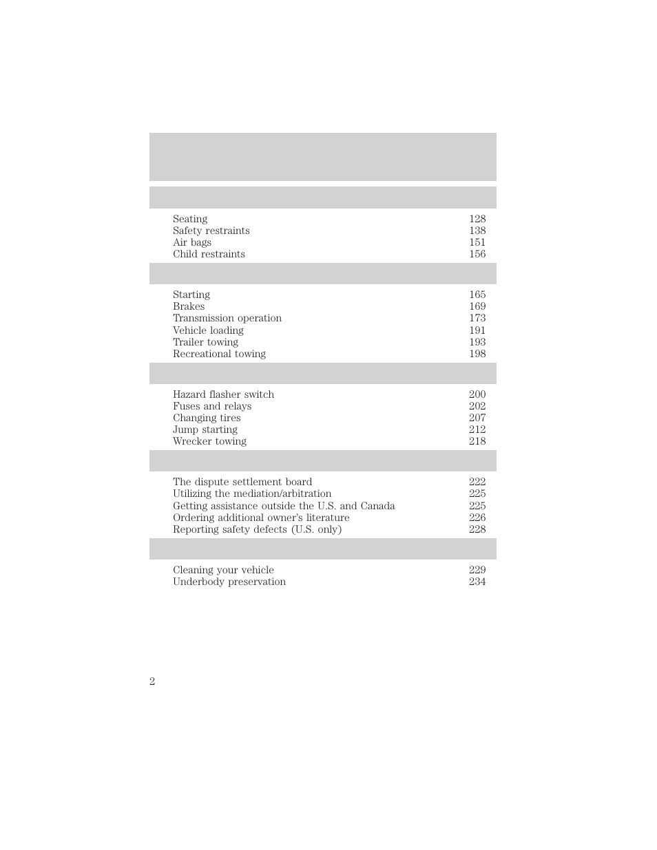 FORD 2002 Excursion v.1 User Manual | Page 2 / 296