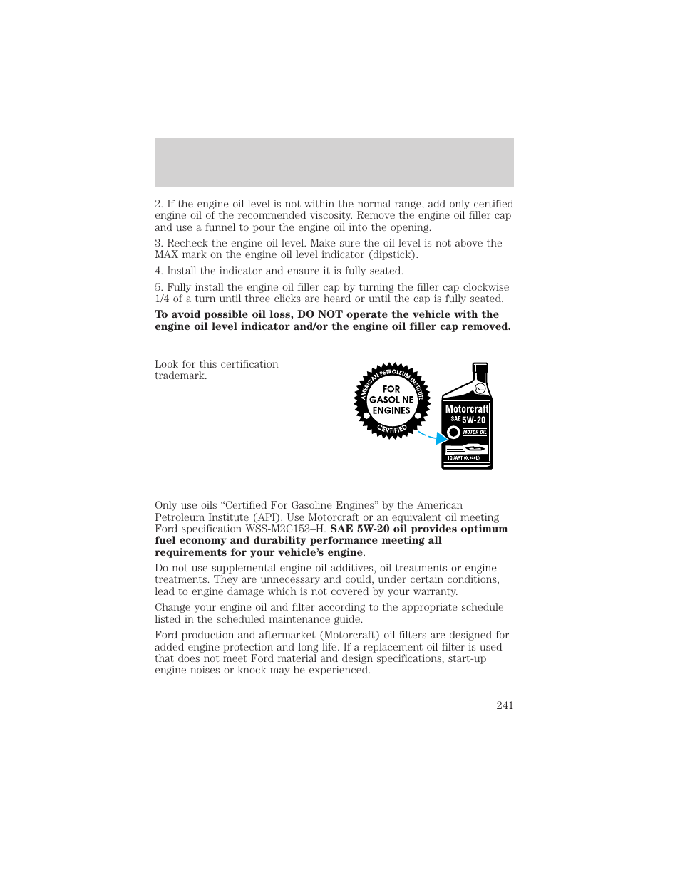 Maintenance and specifications | FORD 2002 Excursion v.1 User Manual | Page 241 / 296