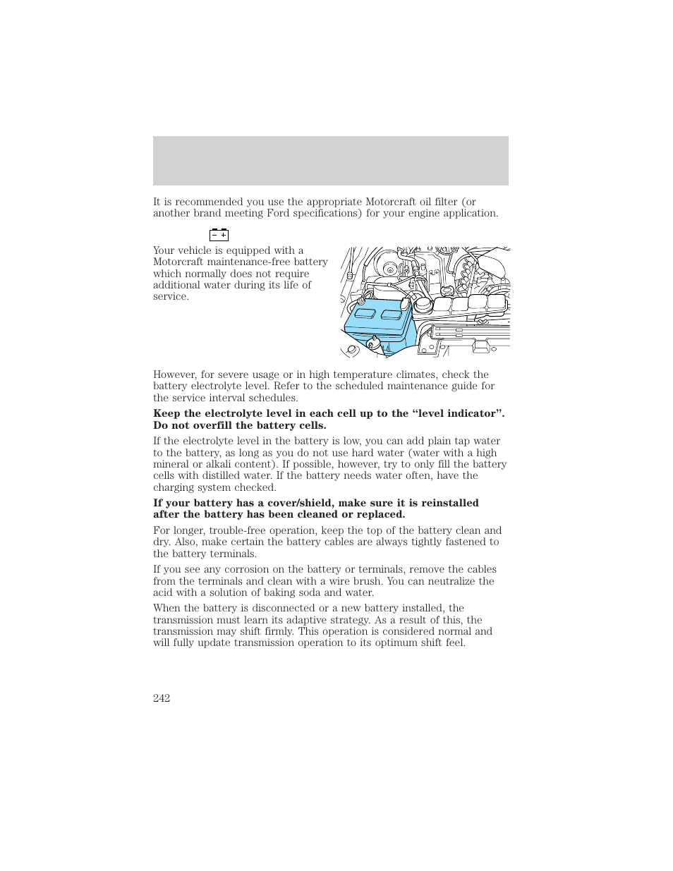 Maintenance and specifications | FORD 2002 Excursion v.1 User Manual | Page 242 / 296