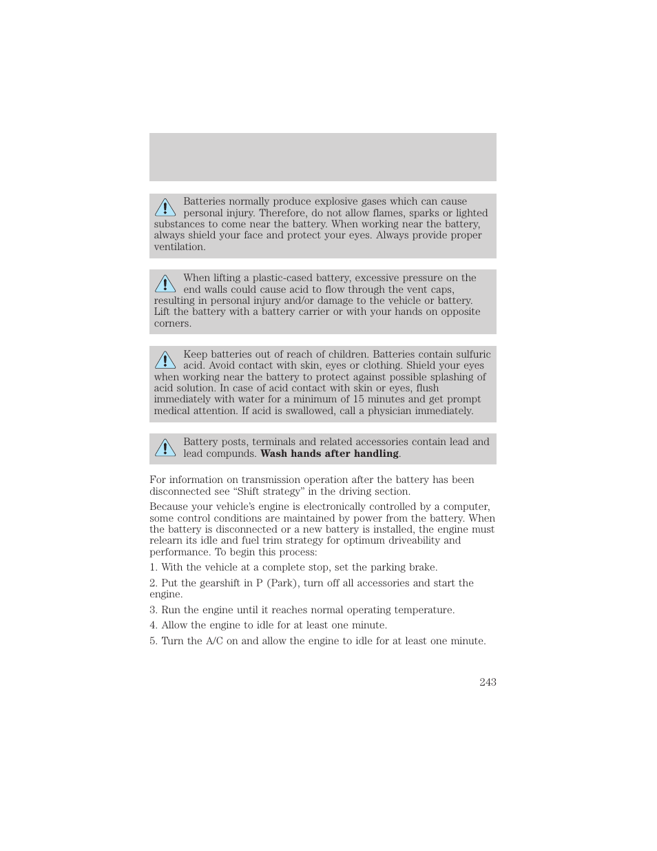 Maintenance and specifications | FORD 2002 Excursion v.1 User Manual | Page 243 / 296