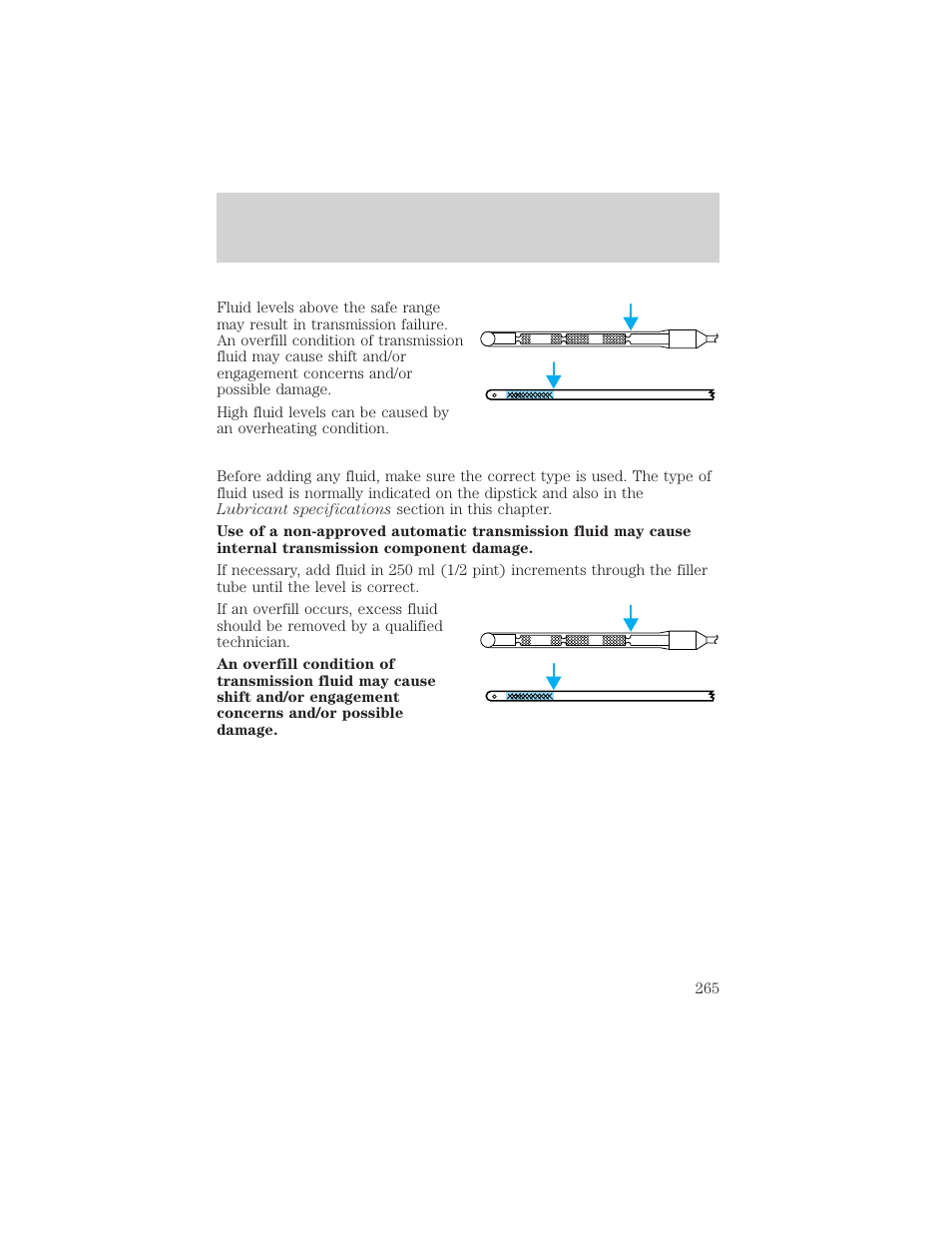 Maintenance and specifications | FORD 2002 Excursion v.1 User Manual | Page 265 / 296