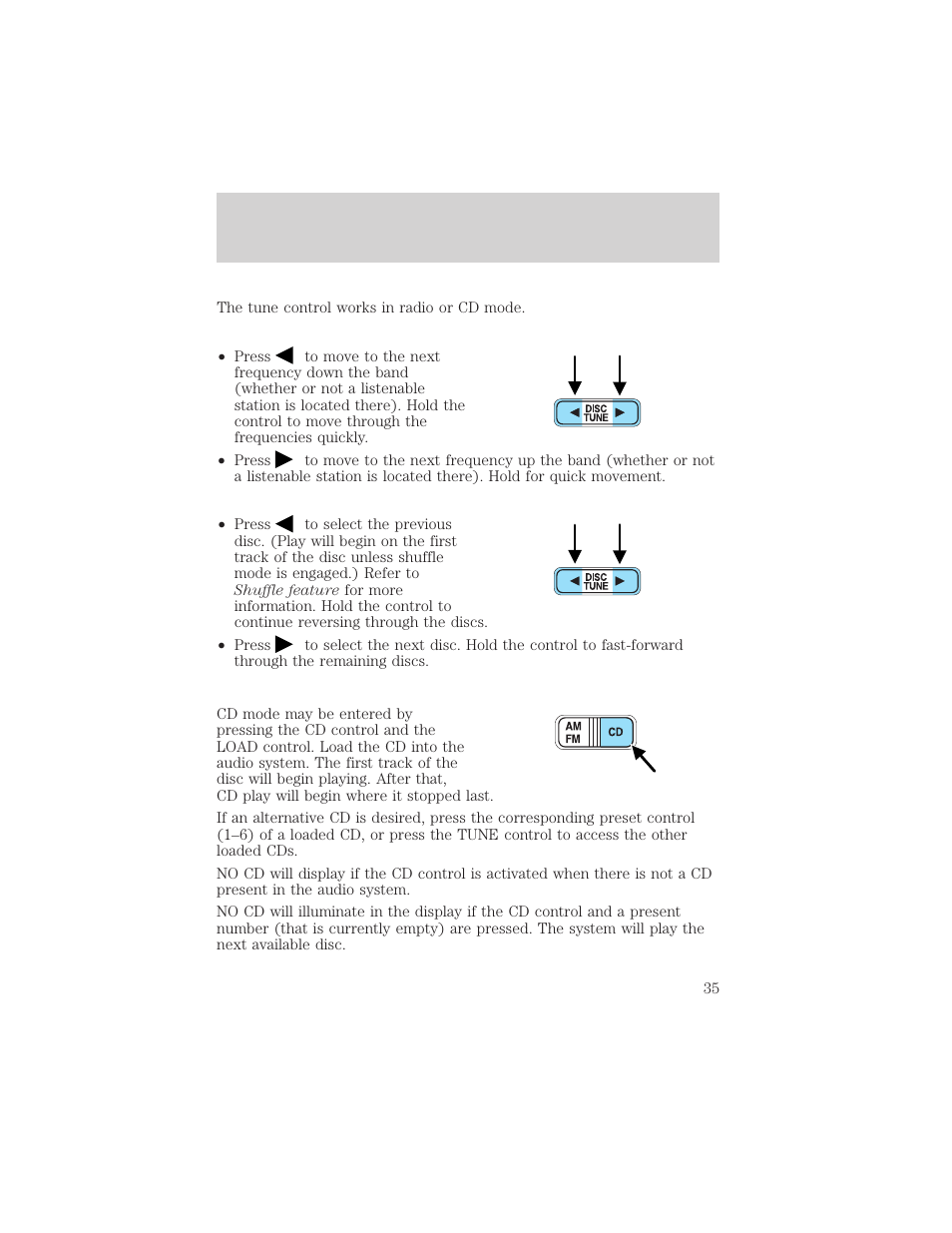 Entertainment systems | FORD 2002 Excursion v.1 User Manual | Page 35 / 296